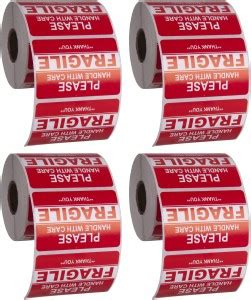 Store2508 7.62 cm Fragile Handle with Care Stickers 3x2 Inches (2000 ...