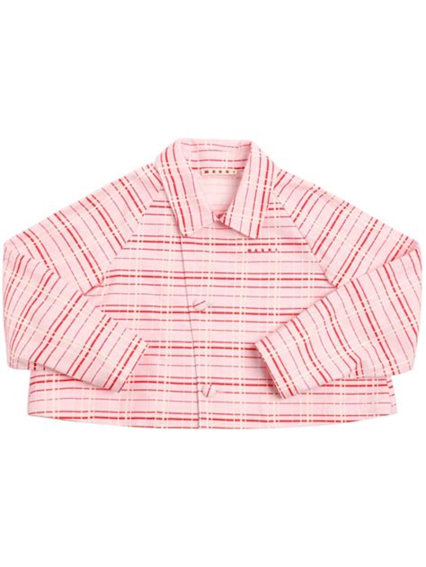 Printed cotton gabardine jacket - Marni Junior - Girls | Luisaviaroma