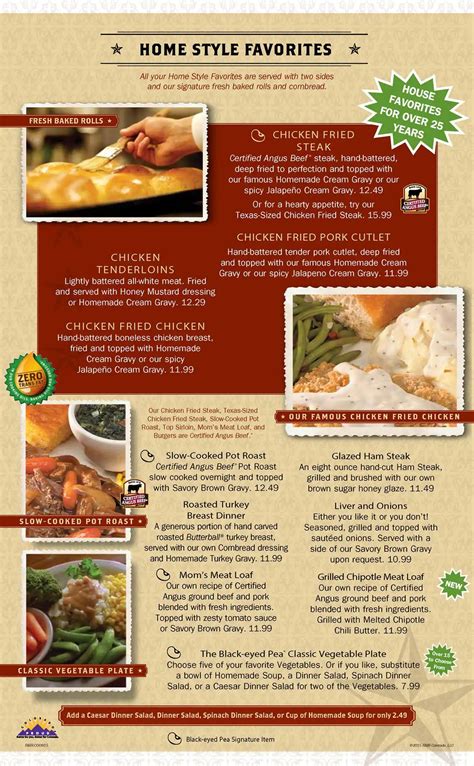 Menu at Black-eyed Pea restaurant, Colorado Springs, 501 Garden of the ...