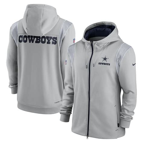Nike Dallas Cowboys NFL Team Apparel Grey Crewneck Pullover Sweatshirt ...