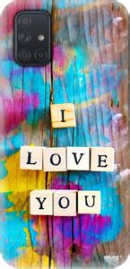 Smutty Back Cover for Samsung Galaxy A71, SM-A715F - I Love You Print ...