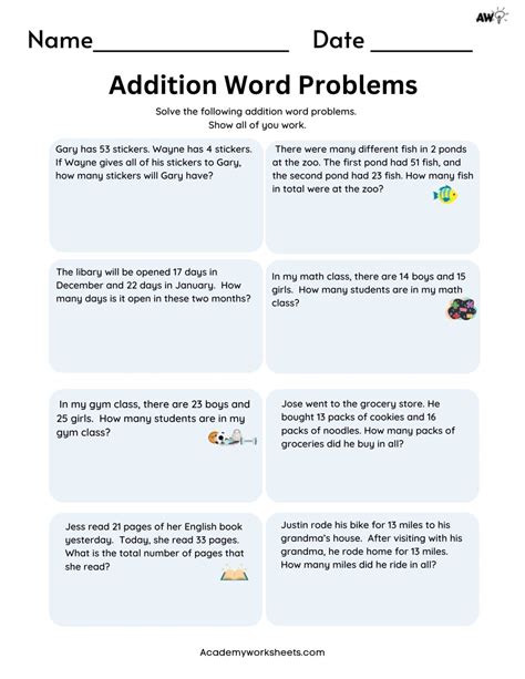 Image result for Single Digit Addition Word Problems
