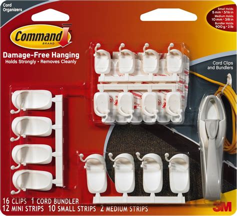 Amazon.com: Command Cord Organizer Pack, 16-Clip, 1-Cord Bundler ...