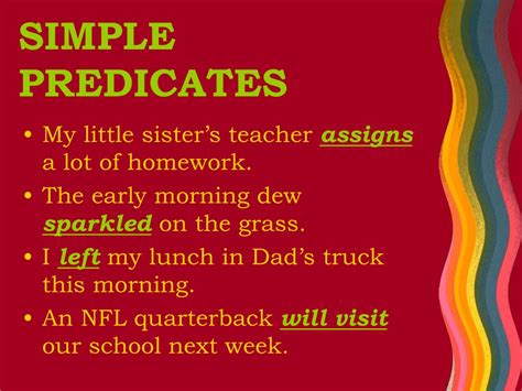 Image result for Examples of Simple Predicates in Sentences