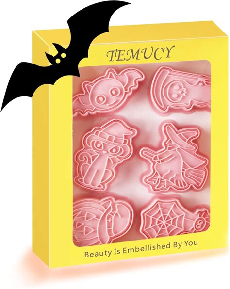 Amazon.com: Novel Halloween Cookie Cutters and Stamper, Pumpkin, Ghost ...
