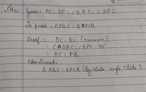 Hindi given figure ∆ABC and ∆PBC are right angle at A and P ...