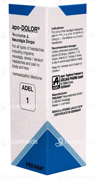 Adel 1 Apo Dolor Drop 20 Ml - Uses, Side Effects, Dosage, Price | Truemeds