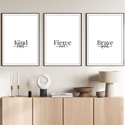 Kind Heart, Fierce Mind, Brave Spirit ( Three A4 Posters Combo) – FEMTOARTS