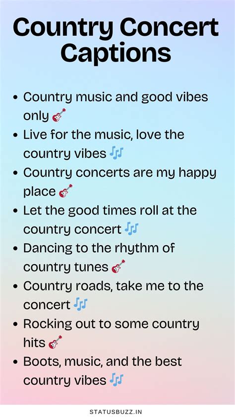 90+ Best Country Concert Captions and Quotes - StatusBuzz