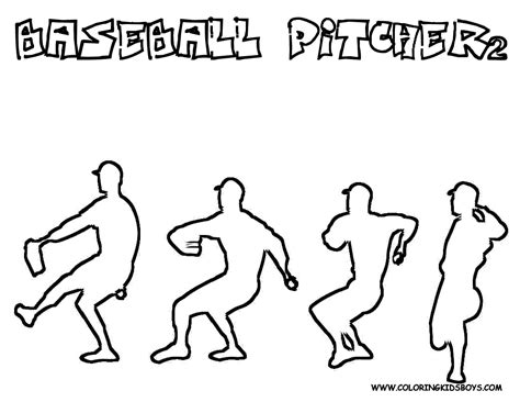 Baseball Pitcher Coloring Pages 的图像结果