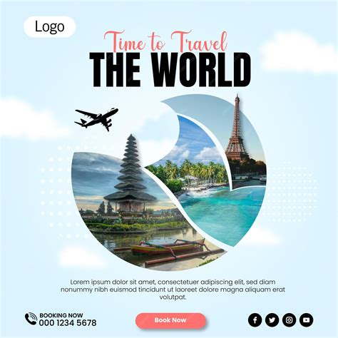 Travel post template design | Premium AI-generated vector