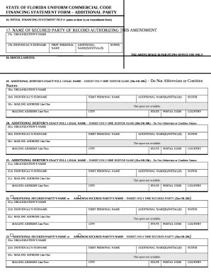 INITIAL FINANCING STATEMENT FILE #(same as item 1a on Amendment ) Doc ...