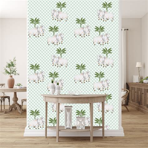 Cow Pichwai Pattern Wallpaper – Myindianthings