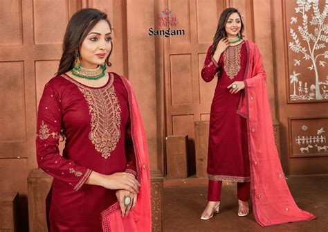 PANCH RATNA SANGAM DESIGNER ZARKAN WORK TRADITIONAL WEAR DRESS MATERIAL ...