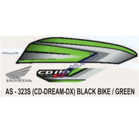 Graphics Sticker Set for Honda CD 110 Dream DX | Type 2 | Black Vehicl