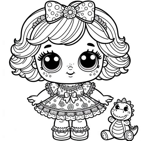 Doll Coloring Pages - GoGo Coloring
