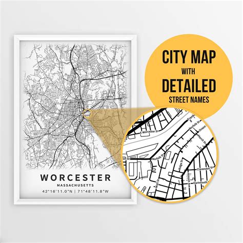 Worcester Massachusetts Map
