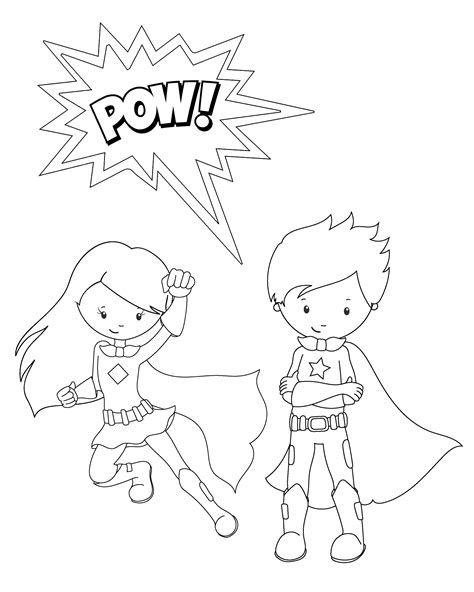 Cute Superhero Coloring Pages at GetDrawings | Free download