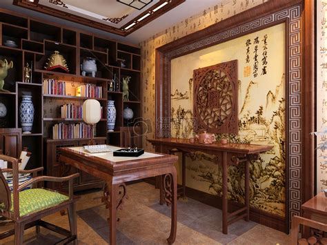 中式书房装修，这书香气质要冲出屏幕了_紫云轩中式设计装饰机构