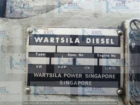Marine Engine and industrial Power Plant Engines. - Wartsila 12V22HF ...