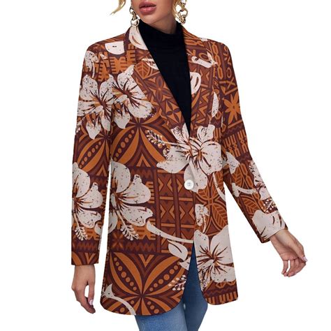 Hawaiian Hibiscus Flowers Woman Casual Loose Suits Summer Jacket Woman ...