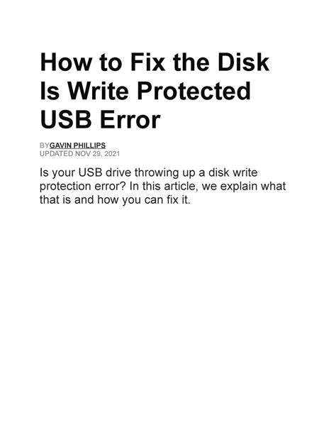 Image result for The Disk Is Write Protected Fix