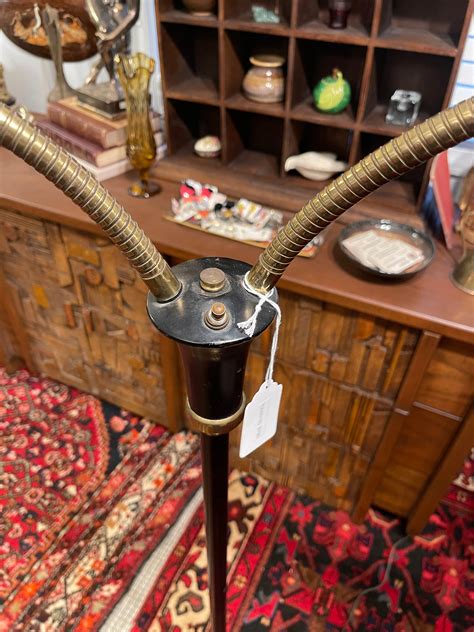 Mid Century Lightolier 2 Arm Goose-neck Floor Lamp, Gerald Thurston At ...