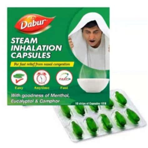 BUY Dabur Steam Inhalation Capsules 10caps DISCOUNT 55% OFF CoD ...