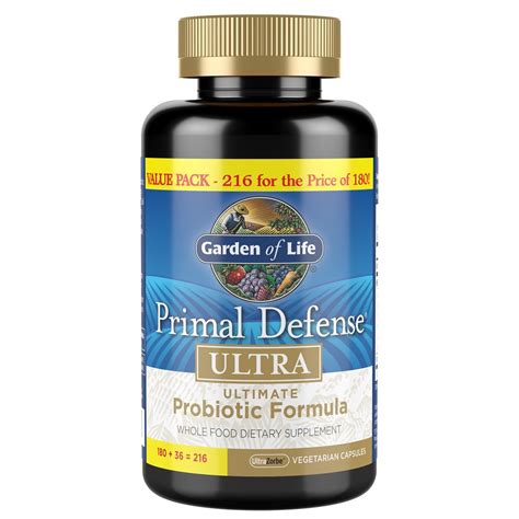 Garden of Life Whole Food Probiotic Supplement - Primal Defense ULTRA ...
