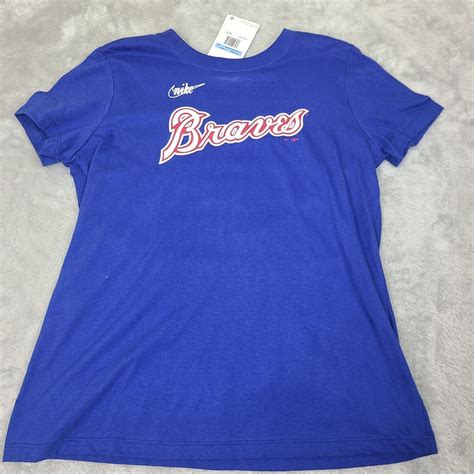 Atlanta Braves Hank Aaron Womens Nike T-Shirt Sz... | Depop