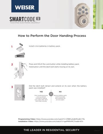 Image result for Weiser Programming Lock Instructions
