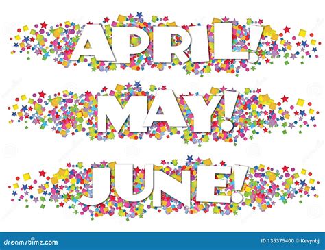 April, May, June 2023 Calendar Templates Concepts Thirds Months Set ...