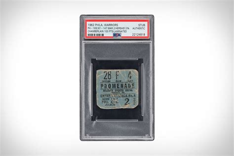1962 Wilt Chamberlain 100-Point Game Ticket Stub | Uncrate