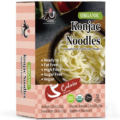 Organic Shirataki Konjac Pasta Variety 8 Pack Inside, Fat Free, Keto ...