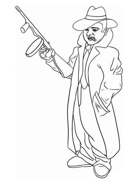 Gangster Coloring Pages Drawing Gangsta Drawings Cartoon Mickey Mouse ...