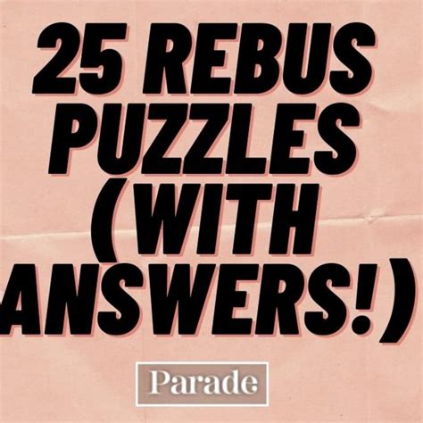 Easy Rebus Puzzles With Answers
