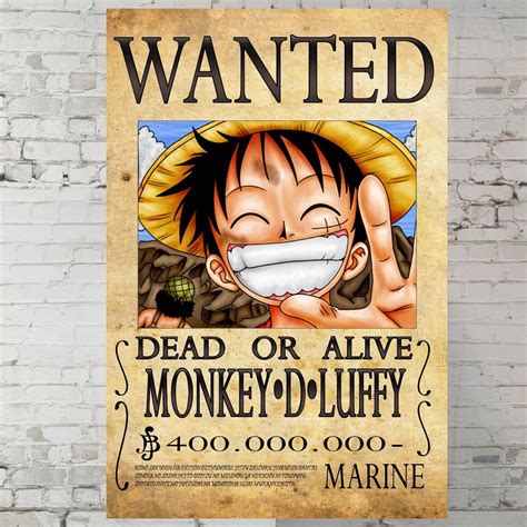 One Piece - Poster - Wanted Monkey D. Luffy - TV Show Poster 11x17 ...