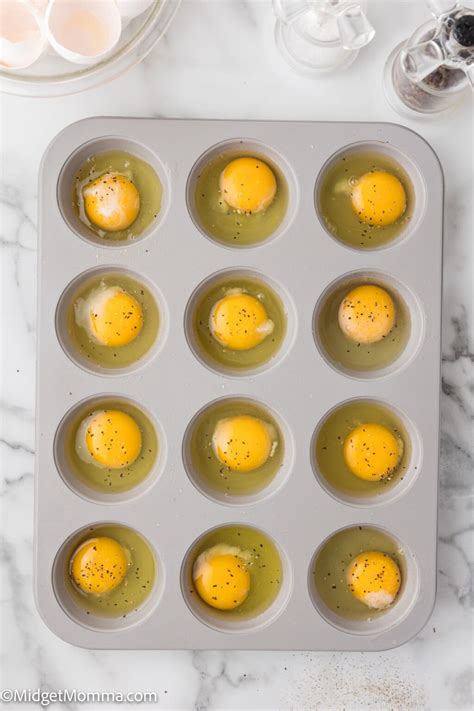 Oven Baked Eggs In a Muffin Tin • MidgetMomma