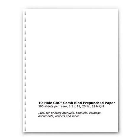 Buy PrintWorks Professional Prepunched Paper, 8.5 x 11, 20 lb, GBC ...