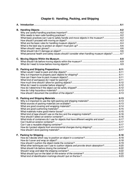 Chap6Museum& museology - Chapter 6: Handling, Packing, and Shipping A ...