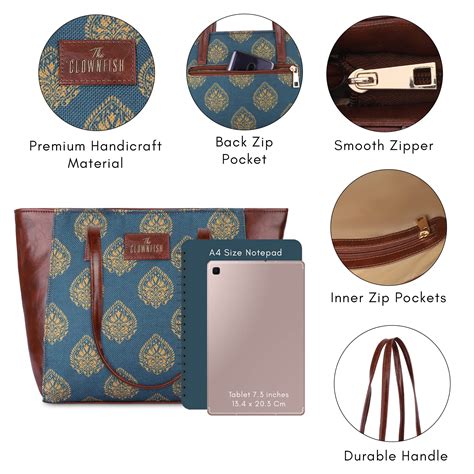 Valentine Printed Handicraft Fabric & Faux Leather Handbag - Peacock ...