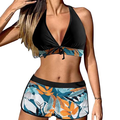 fvwitlyh Bikini Sets for Women Board Shorts Bathing Suit Ladies Sling ...
