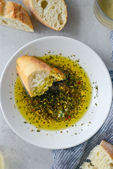 Garlic Herb Olive Oil Bread Dip - Simply Scratch