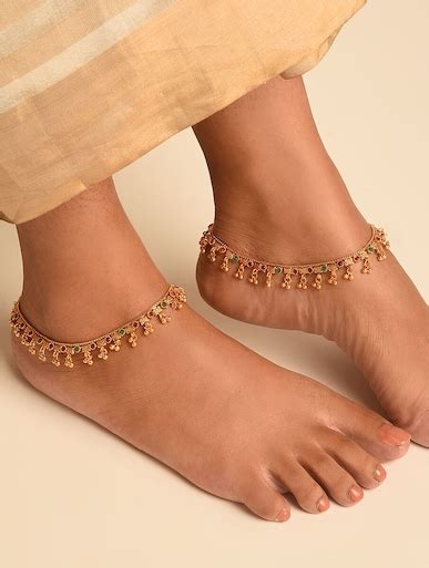 Shop Jaypore Women Brass Anklet for Women Online 39581380
