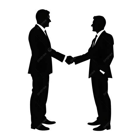 Silhouette Of Businessmen Shaking Hands, Businessman, Silhouette ...