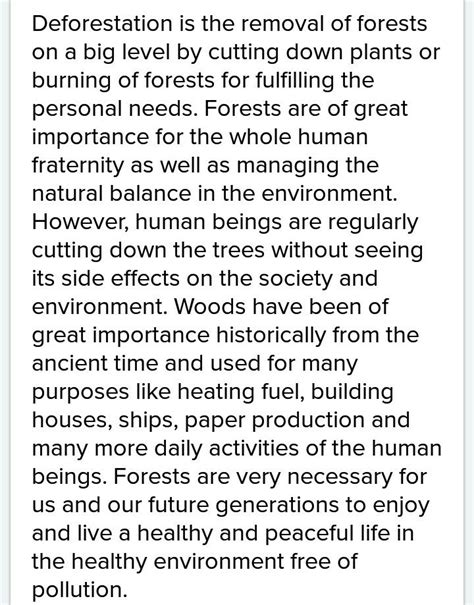 Kindly give a essay on topic deforestation and reforestation. - Brainly.in