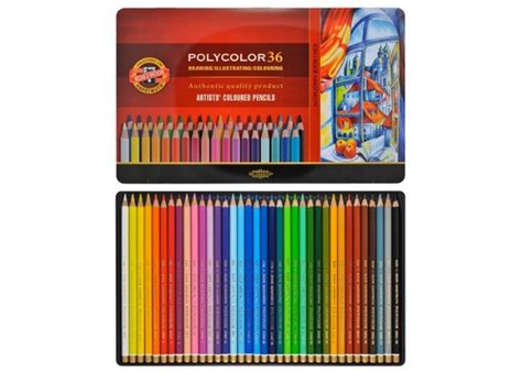 htconline.in| KOH-I-NOOR Polycolor Artist Coloured Pencils Set Of 36 ...