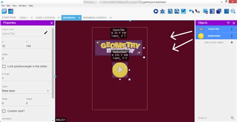 Image result for Game Menu Gdevelop 5