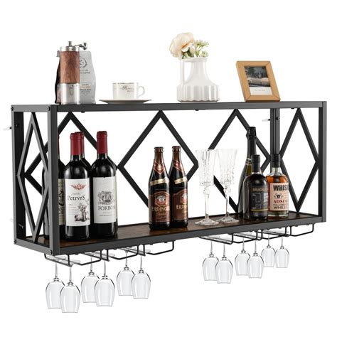 Wine Holder Rack Wall Mounted Wine Bottle Display Rack - On Sale - Bed ...