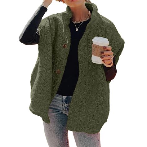TQWQT Dark Green Vest Women Casual Oversized Warm Fleece Long Puffer ...